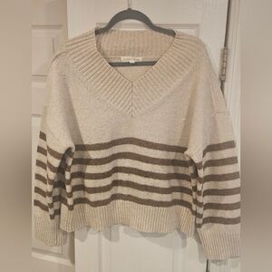 Striped V-Neck Sweater